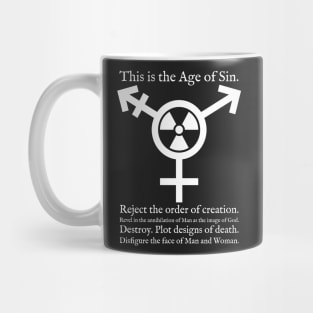 Trans Radiation (Alternate) - Age of Sin - Papal Text -White Mug